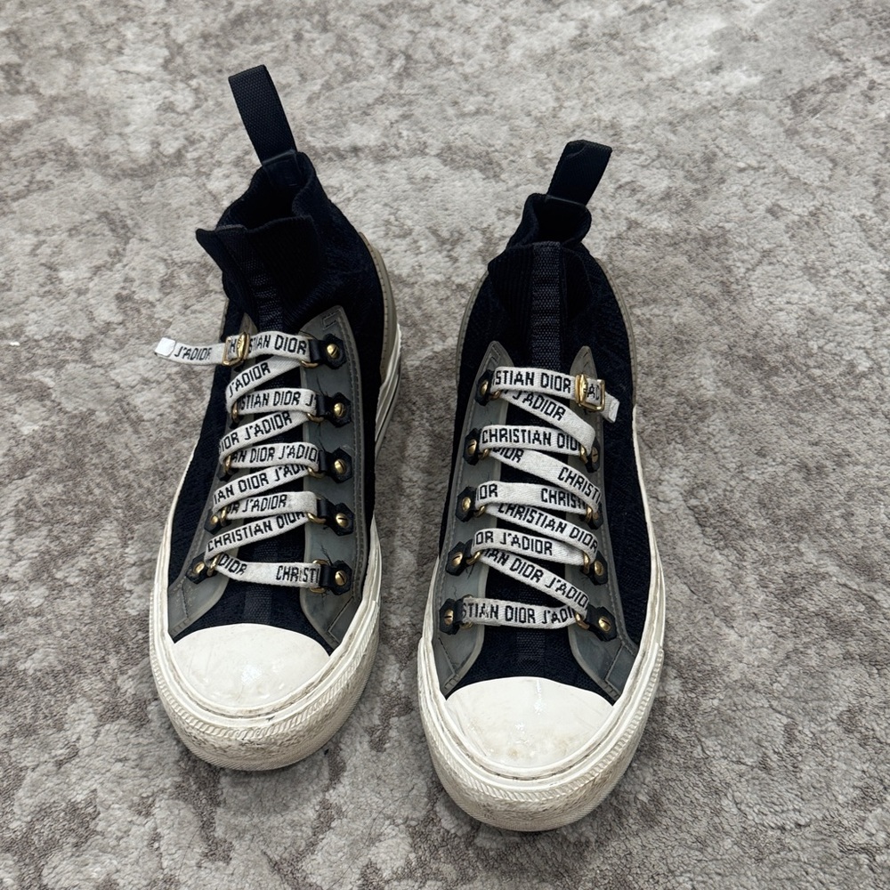 Dior Black and White High-Top Sneakers